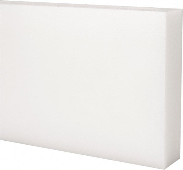 Made in USA - 1' x 4" x 1" Natural (Color) Acetal Rectangular Bar - USA Tool & Supply