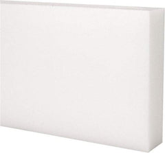Made in USA - 4 Ft. Long x 4 Inch Wide x 1 Inch High, Acetal, Rectangular Plastic Bar - Natural - USA Tool & Supply