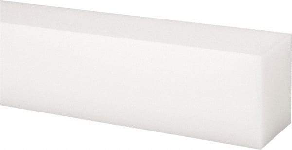 Made in USA - 1 Ft. Long x 1-1/2 Inch Wide x 1-1/4 Inch High, Acetal, Rectangular Plastic Bar - Natural - USA Tool & Supply