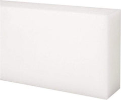 Made in USA - 2 Ft. Long x 3 Inch Wide x 1-1/4 Inch High, Acetal, Rectangular Plastic Bar - Natural - USA Tool & Supply