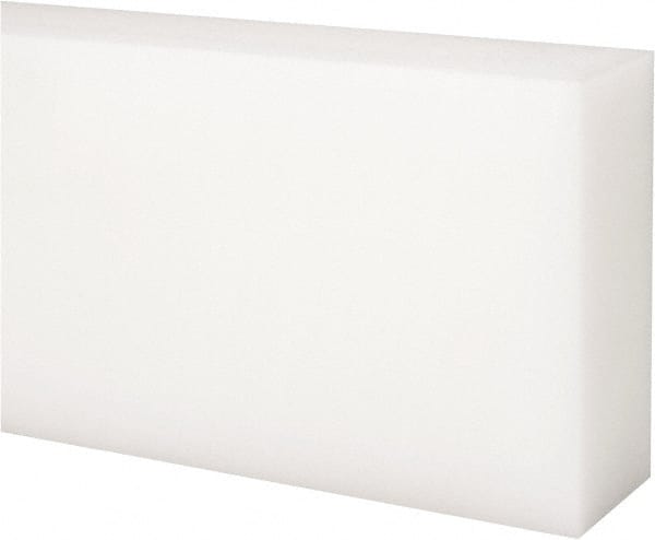 Made in USA - 4' x 3" x 1-1/4" Natural (Color) Acetal Rectangular Bar - USA Tool & Supply