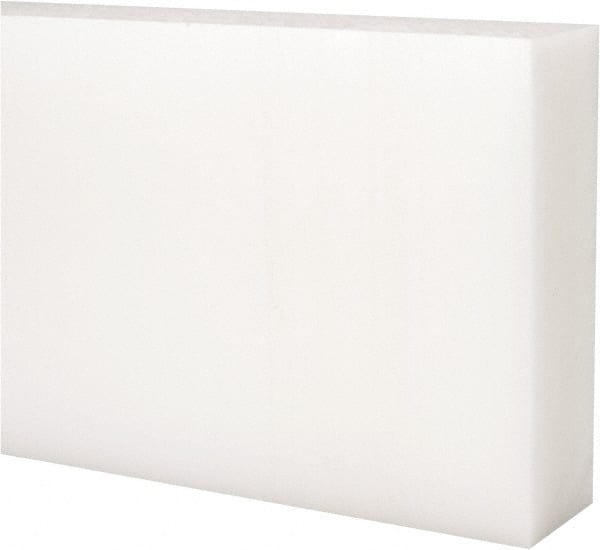 Made in USA - 1' x 4" x 1-1/4" Natural (Color) Acetal Rectangular Bar - USA Tool & Supply