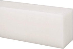 Made in USA - 2 Ft. Long x 2 Inch Wide x 1-1/2 Inch High, Acetal, Rectangular Plastic Bar - Natural - USA Tool & Supply