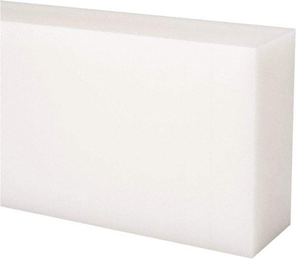 Made in USA - 2 Ft. Long x 3 Inch Wide x 1-1/2 Inch High, Acetal, Rectangular Plastic Bar - Natural - USA Tool & Supply