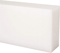 Made in USA - 2 Ft. Long x 3 Inch Wide x 1-1/2 Inch High, Acetal, Rectangular Plastic Bar - Natural - USA Tool & Supply