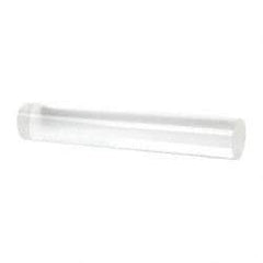 Made in USA - 3' Long, 2-1/2" Diam, Acrylic Plastic Rod - Clear - USA Tool & Supply