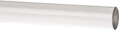 Made in USA - 6' Long, 3" Diam, Acrylic Plastic Rod - Clear - USA Tool & Supply