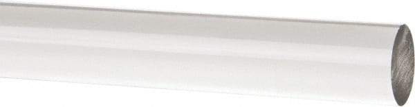Made in USA - 6' Long, 1" Diam, Acrylic Plastic Rod - Clear - USA Tool & Supply
