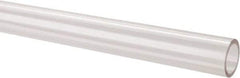 Made in USA - 1 Inch Outside Diameter x 6 Ft. Long, Plastic Round Tube - Acrylic - USA Tool & Supply