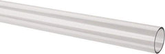 Made in USA - 1 Inch Outside Diameter x 6 Ft. Long, Plastic Round Tube - Acrylic - USA Tool & Supply