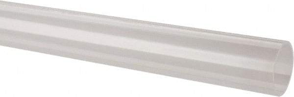 Made in USA - 1-1/4 Inch Outside Diameter x 6 Ft. Long, Plastic Round Tube - Acrylic - USA Tool & Supply