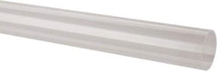 Made in USA - 1-1/4 Inch Outside Diameter x 6 Ft. Long, Plastic Round Tube - Acrylic - USA Tool & Supply