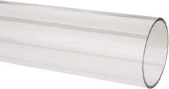 Made in USA - 3 Inch Outside Diameter x 6 Ft. Long, Plastic Round Tube - Acrylic - USA Tool & Supply