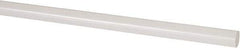 Made in USA - 8' Long, 3/8" Diam, PVDF Plastic Rod - White - USA Tool & Supply