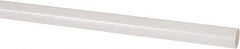 Made in USA - 8' Long, 1/2" Diam, PVDF Plastic Rod - White - USA Tool & Supply