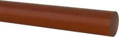 Made in USA - 1' Long, 1-1/2" Diam, PVDF Plastic Rod - White - USA Tool & Supply