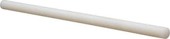 Made in USA - 10' Long, 3/8" Diam, Fiberglass Plastic Rod - White - USA Tool & Supply