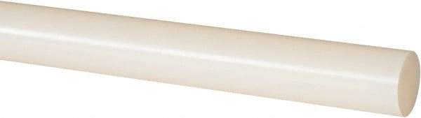 Made in USA - 4' Long, 3/4" Diam, Nylon 6/6 Plastic Rod - Natural (Color) - USA Tool & Supply