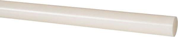 Made in USA - 8' Long, 3/4" Diam, Nylon 6/6 Plastic Rod - Natural (Color) - USA Tool & Supply