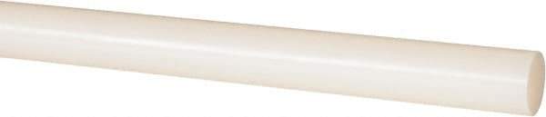 Made in USA - 2' Long, 7/8" Diam, Nylon 6/6 Plastic Rod - Natural (Color) - USA Tool & Supply
