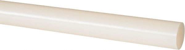 Made in USA - 4' Long, 7/8" Diam, Nylon 6/6 Plastic Rod - Natural (Color) - USA Tool & Supply