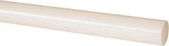 Made in USA - 4' Long, 7/8" Diam, Nylon 6/6 Plastic Rod - Natural (Color) - USA Tool & Supply