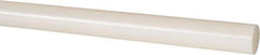 Made in USA - 4' Long, 1" Diam, Nylon 6/6 Plastic Rod - Natural (Color) - USA Tool & Supply