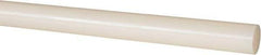 Made in USA - 8' Long, 1" Diam, Nylon 6/6 Plastic Rod - Natural (Color) - USA Tool & Supply