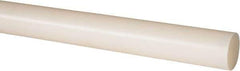 Made in USA - 8' Long, 1-1/8" Diam, Nylon 6/6 Plastic Rod - Natural (Color) - USA Tool & Supply