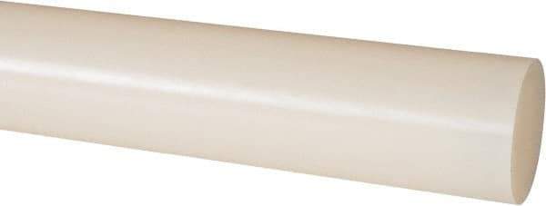 Made in USA - 2' Long, 1-1/4" Diam, Nylon 6/6 Plastic Rod - Natural (Color) - USA Tool & Supply
