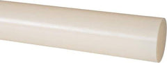 Made in USA - 2' Long, 1-1/4" Diam, Nylon 6/6 Plastic Rod - Natural (Color) - USA Tool & Supply