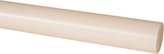 Made in USA - 1' Long, 1-3/8" Diam, Nylon 6/6 Plastic Rod - Natural (Color) - USA Tool & Supply