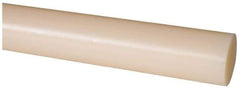 Made in USA - 8' Long, 1-3/8" Diam, Nylon 6/6 Plastic Rod - Natural (Color) - USA Tool & Supply