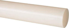 Made in USA - 4' Long, 1-5/8" Diam, Nylon 6/6 Plastic Rod - Natural (Color) - USA Tool & Supply