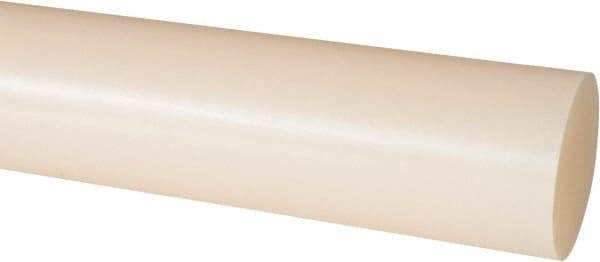 Made in USA - 4' Long, 1-3/4" Diam, Nylon 6/6 Plastic Rod - Natural (Color) - USA Tool & Supply