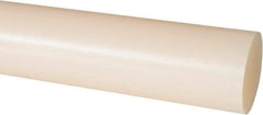 Made in USA - 4' Long, 1-3/4" Diam, Nylon 6/6 Plastic Rod - Natural (Color) - USA Tool & Supply