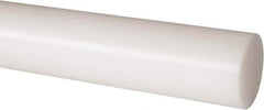 Made in USA - 8' Long, 1-3/4" Diam, Nylon 6/6 Plastic Rod - Natural (Color) - USA Tool & Supply