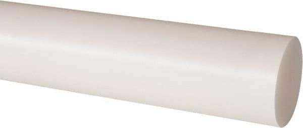 Made in USA - 1' Long, 1-7/8" Diam, Nylon 6/6 Plastic Rod - Natural (Color) - USA Tool & Supply