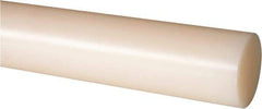 Made in USA - 4' Long, 1-7/8" Diam, Nylon 6/6 Plastic Rod - Natural (Color) - USA Tool & Supply