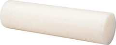 Made in USA - 1' Long, 3-1/2" Diam, Nylon 6/6 Plastic Rod - Natural (Color) - USA Tool & Supply