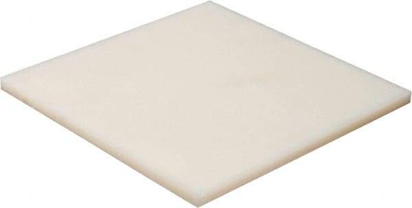 Made in USA - 1/4" Thick x 24" Wide x 2' Long, Nylon 6/6 Sheet - Natural - USA Tool & Supply