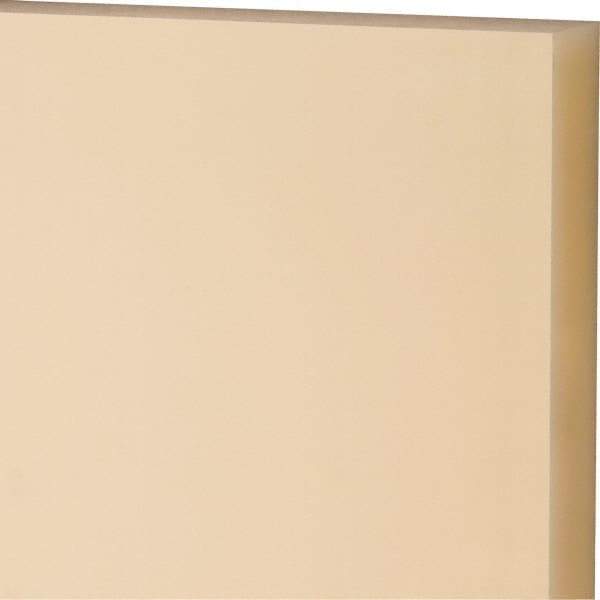 Made in USA - 1" Thick x 12" Wide x 1' Long, Nylon 6/6 Sheet - Natural - USA Tool & Supply