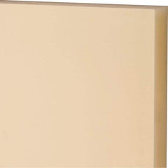 Made in USA - 1" Thick x 12" Wide x 1' Long, Nylon 6/6 Sheet - Natural - USA Tool & Supply