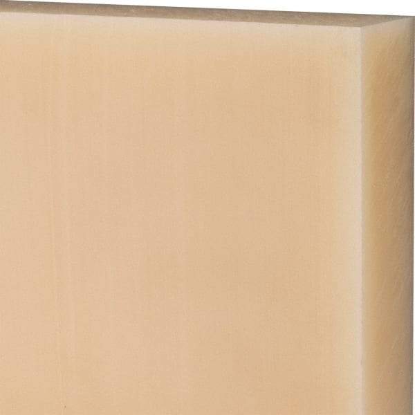 Made in USA - 1-1/2" Thick x 12" Wide x 1' Long, Nylon 6/6 Sheet - Natural - USA Tool & Supply