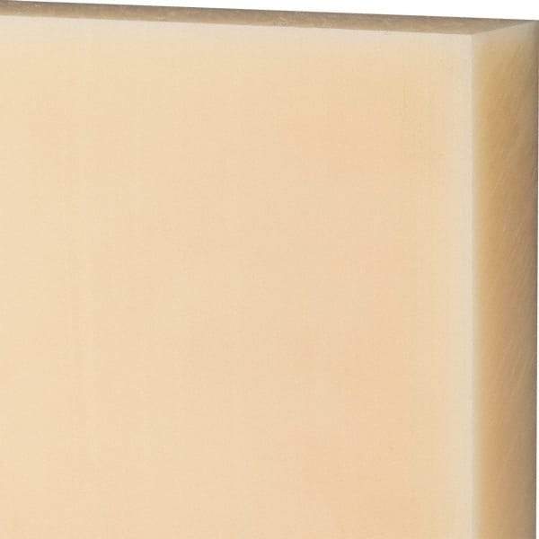 Made in USA - 1-1/2" Thick x 24" Wide x 2' Long, Nylon 6/6 Sheet - Natural - USA Tool & Supply