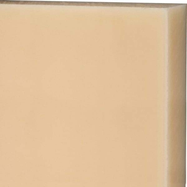 Made in USA - 2" Thick x 12" Wide x 1' Long, Nylon 6/6 Sheet - Natural - USA Tool & Supply