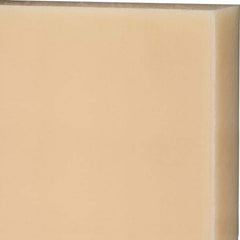 Made in USA - 2" Thick x 12" Wide x 1' Long, Nylon 6/6 Sheet - Natural - USA Tool & Supply
