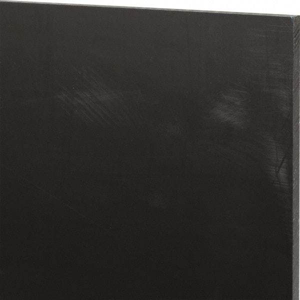 Made in USA - 1/4" Thick x 12" Wide x 1' Long, Nylon 6/6 (MDS-Filled) Sheet - Black - USA Tool & Supply