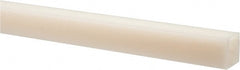 Made in USA - 2' x 1/4" x 1/4" Natural (Color) Nylon 6/6 Square Bar - USA Tool & Supply