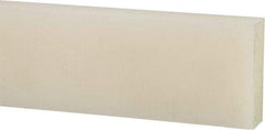 Made in USA - 4 Ft. Long x 3 Inch Wide x 1/4 Inch High, Nylon, Rectangular Plastic Bar - Natural - USA Tool & Supply